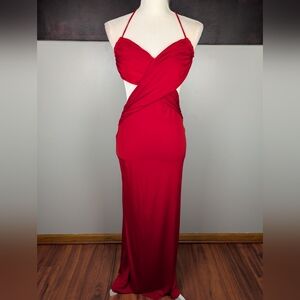 Meshki Strapless Red Dress